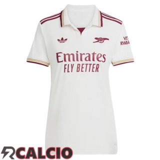 Terza Maglie Calcio Arsenal Donna Bianco 2025/2026