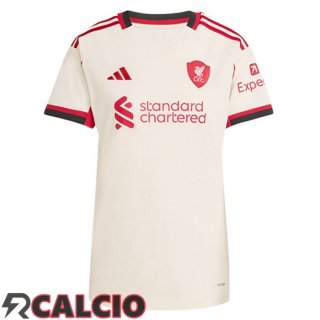 Seconda Maglie Calcio FC Liverpool Donna Giallo 2025/2026  Seconda Maglie Calcio FC Liverpool Donna Giallo 2025/2026
