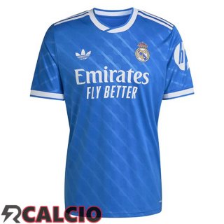 Terza Maglie Calcio Real Madrid Blu 2025/2026  Terza Maglie Calcio Real Madrid Blu 2025/2026