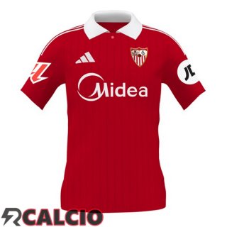 Seconda Maglie Calcio Sevilla FC Rosso 2025/2026  Seconda Maglie Calcio Sevilla FC Rosso 2025/2026