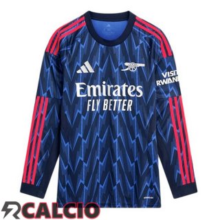 Seconda Maglie Calcio Arsenal Manica Lunga Blu Reale 2025/2026
