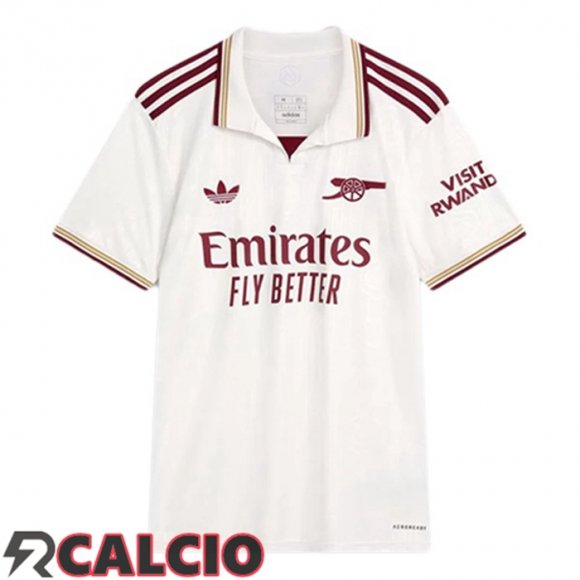 Terza Maglie Calcio Arsenal Bianco 2025/2026  Terza Maglie Calcio Arsenal Bianco 2025/2026