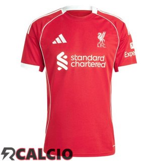 Prima Maglie Calcio FC Liverpool Rosso 2025/2026  Prima Maglie Calcio FC Liverpool Rosso 2025/2026