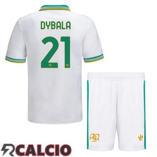 Terza Maglia AS Roma (DYBALA 21) Bambino Bianco 2025/2026