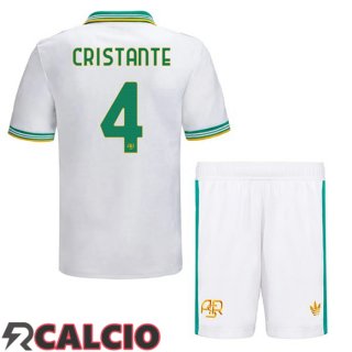 Terza Maglia AS Roma (CRISTANTE 4) Bambino Bianco 2025/2026