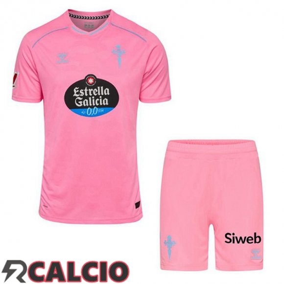 Terza Maglie Calcio Celta Vigo Bambino Rosa 2025/2026  Terza Maglie Calcio Celta Vigo Bambino Rosa 2025/2026