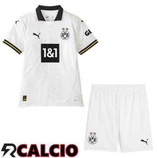 Seconda Maglia Dortmund BVB Bambino Bianco 2024/2025