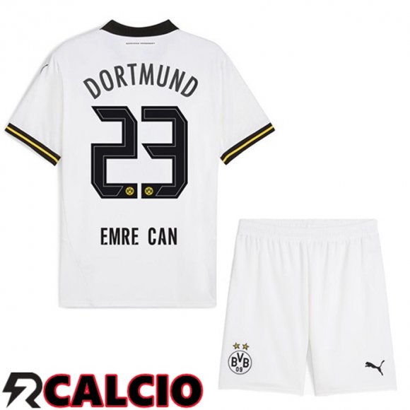 Seconda Maglia Dortmund BVB (Emre Can 23) Bambino Bianco 2024/2025