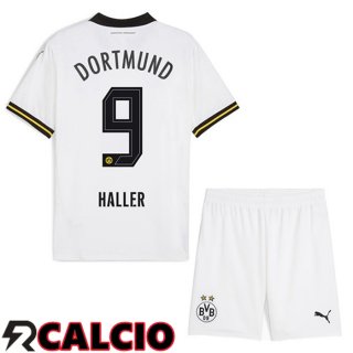 Seconda Maglia Dortmund BVB (Haller 9) Bambino Bianco 2024/2025