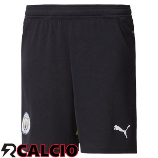 Seconda Pantaloncini Calcio Manchester City Nero 2024/2025