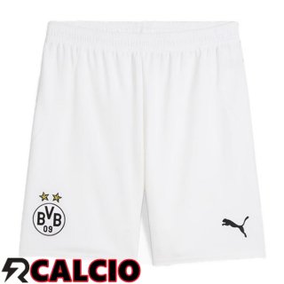 Seconda Pantaloncini Calcio Dortmund BVB Bianco 2024/2025