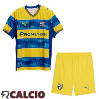Seconda Maglie Calcio Parma Calcio Bambino Giallo Blu 2025/2026
