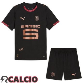 Terza Maglie Calcio Stade Rennais Bambino Nero 2025/2026  Terza Maglie Calcio Stade Rennais Bambino Nero 2025/2026