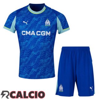 Terza Maglie Calcio Marsiglia OM Bambino Blu 2025/2026
