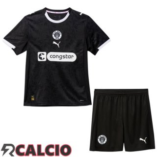 Terza Maglie Calcio FC St. Pauli Bambino Grigio Nero 2025/2026  Terza Maglie Calcio FC St. Pauli Bambino Grigio Nero 2025/2026