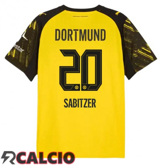 Prima Maglia Dortmund BVB (Sabitzer 20) Giallo 2025/2026  Prima Maglia Dortmund BVB (Sabitzer 20) Giallo 2025/2026