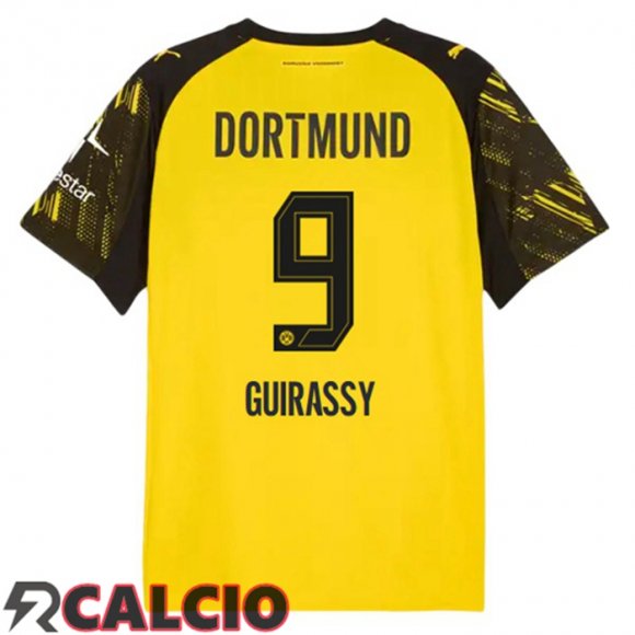 Prima Maglia Dortmund BVB (Guirassy 9) Giallo 2025/2026  Prima Maglia Dortmund BVB (Guirassy 9) Giallo 2025/2026
