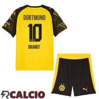 Prima Maglia Dortmund BVB (Brandt 10) Bambino Giallo 2025/2026
