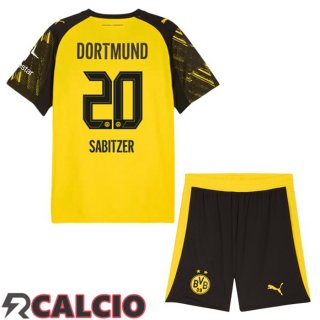 Prima Maglia Dortmund BVB (Sabitzer 20) Bambino Giallo 2025/2026