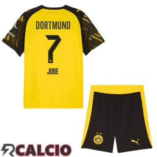 Prima Maglia Dortmund BVB (Jobe 7) Bambino Giallo 2025/2026  Prima Maglia Dortmund BVB (Jobe 7) Bambino Giallo 2025/2026