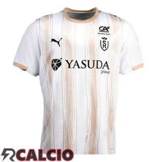 Seconda Maglie Calcio Stade de Reims Bianco 2025/2026  Seconda Maglie Calcio Stade de Reims Bianco 2025/2026