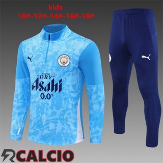 Insieme Tuta Calcio Manchester City Bambino Blu 2025/2026  Insieme Tuta Calcio Manchester City Bambino Blu 2025/2026