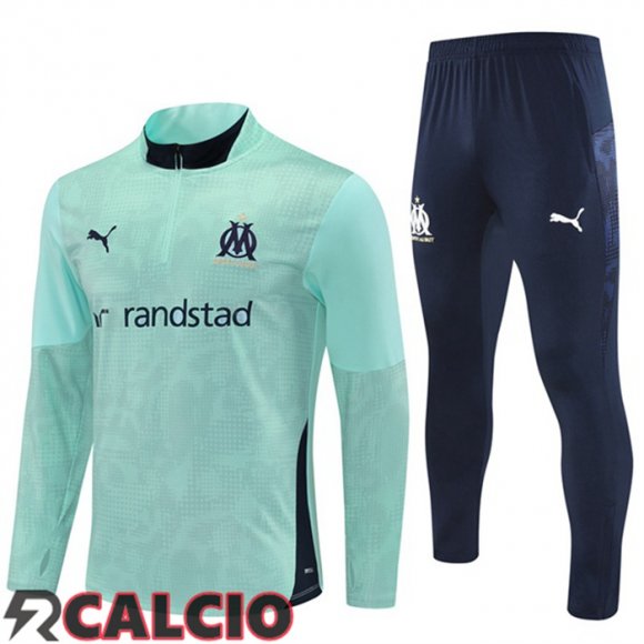 Insieme Tuta Calcio Marsiglia OM Verde 2025/2026  Insieme Tuta Calcio Marsiglia OM Verde 2025/2026