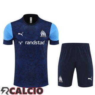 Insieme T Shirt Allenamento Marsiglia OM + Pantaloncini Blu Reale 2025/2026