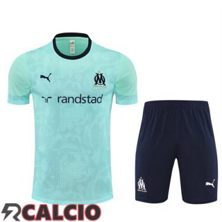 Insieme T Shirt Allenamento Marsiglia OM + Pantaloncini Verde 2025/2026