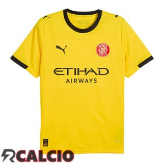 Seconda Maglie Calcio Girona Giallo 2025/2026  Seconda Maglie Calcio Girona Giallo 2025/2026
