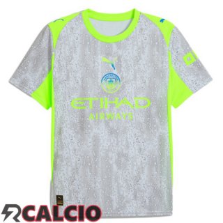 Terza Maglie Calcio Manchester City Grigio Verde 2025/2026  Terza Maglie Calcio Manchester City Grigio Verde 2025/2026