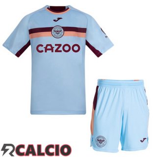 Terza Maglie Calcio Brentford FC Bambino Blu 2025/2026  Terza Maglie Calcio Brentford FC Bambino Blu 2025/2026