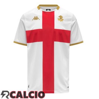 Seconda Maglie Calcio Genoa CFC Bianco 2025/2026  Seconda Maglie Calcio Genoa CFC Bianco 2025/2026