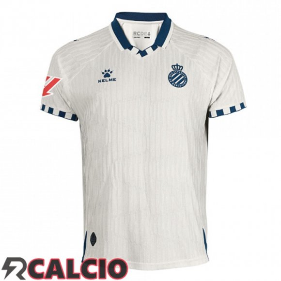 Seconda Maglie Calcio RCD Espanyol Bianco 2025/2026  Seconda Maglie Calcio RCD Espanyol Bianco 2025/2026