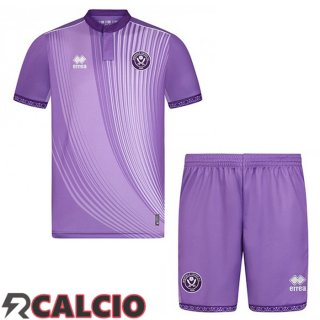 Terza Maglie Calcio Sheffield United Bambino Viola 2025/2026  Terza Maglie Calcio Sheffield United Bambino Viola 2025/2026