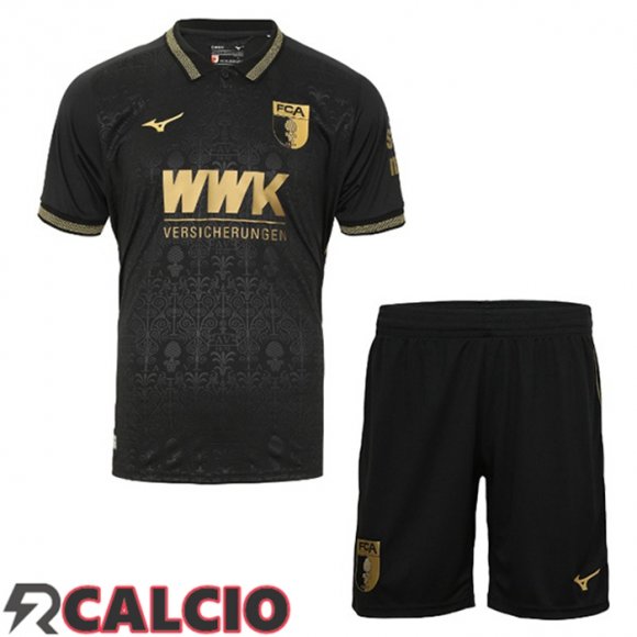 Terza Maglie Calcio FC Augsburg Bambino Nero 2025/2026