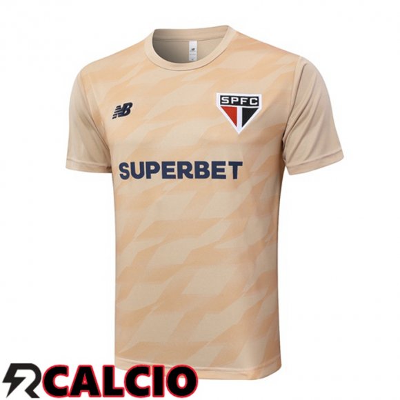 T Shirt Allenamento Sao Paulo FC Giallo 2024/2025  T Shirt Allenamento Sao Paulo FC Giallo 2024/2025
