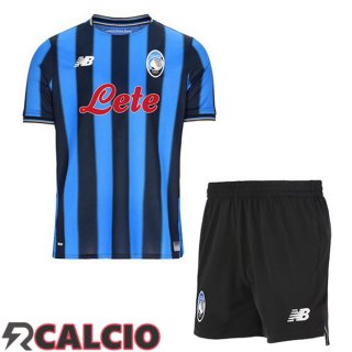Prima Maglie Calcio Atalanta Bambino Blu Nero 2025/2026  Prima Maglie Calcio Atalanta Bambino Blu Nero 2025/2026