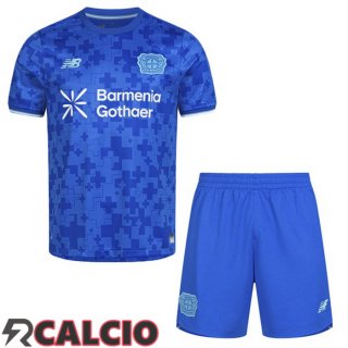 Terza Maglie Calcio Bayer 04 Leverkusen Bambino Blu 2025/2026  Terza Maglie Calcio Bayer 04 Leverkusen Bambino Blu 2025/2026