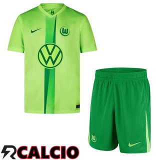Prima Maglia Vfl Wolfsburg Bambino Verde 2024/2025