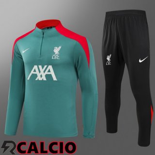 Insieme Tuta Calcio FC Liverpool Bambino Verde 2024/2025  Insieme Tuta Calcio FC Liverpool Bambino Verde 2024/2025