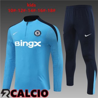 Insieme Tuta Calcio FC Chelsea Bambino Blu 2024/2025  Insieme Tuta Calcio FC Chelsea Bambino Blu 2024/2025