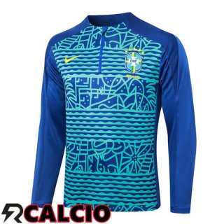 Felpa Allenamento Brasile Blu 2024/2025  Felpa Allenamento Brasile Blu 2024/2025