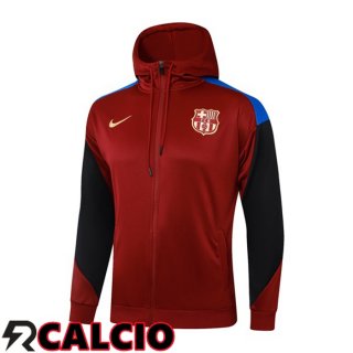 Felpa Con Cappuccio FC Barcellona Rosso 2024/2025  Felpa Con Cappuccio FC Barcellona Rosso 2024/2025
