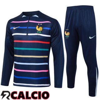 Insieme Tuta Calcio Francia Blu Reale 2024/2025  Insieme Tuta Calcio Francia Blu Reale 2024/2025