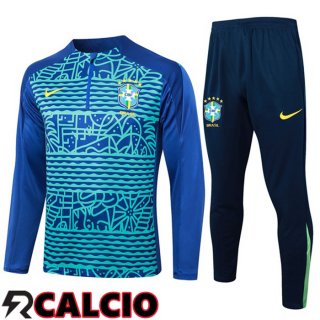 Insieme Tuta Calcio Brasile Blu 2024/2025  Insieme Tuta Calcio Brasile Blu 2024/2025