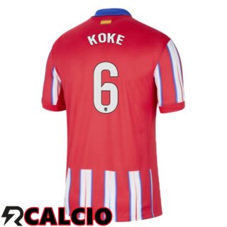 Prima Maglia Atletico Madrid (KOKE 6) Rosso 2024/2025