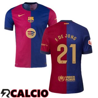 Prima Maglia FC Barcellona (F. DE JONG 21) Blu Rosso 2024/2025