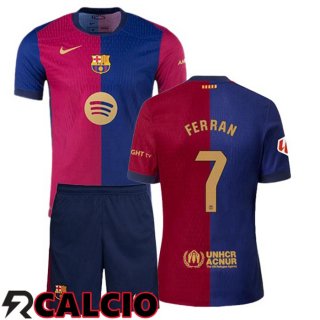 Prima Maglia FC Barcellona (FERRAN 7) Bambino Blu Rosso 2024/2025
