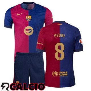 Prima Maglia FC Barcellona (PEDRI 8) Bambino Blu Rosso 2024/2025